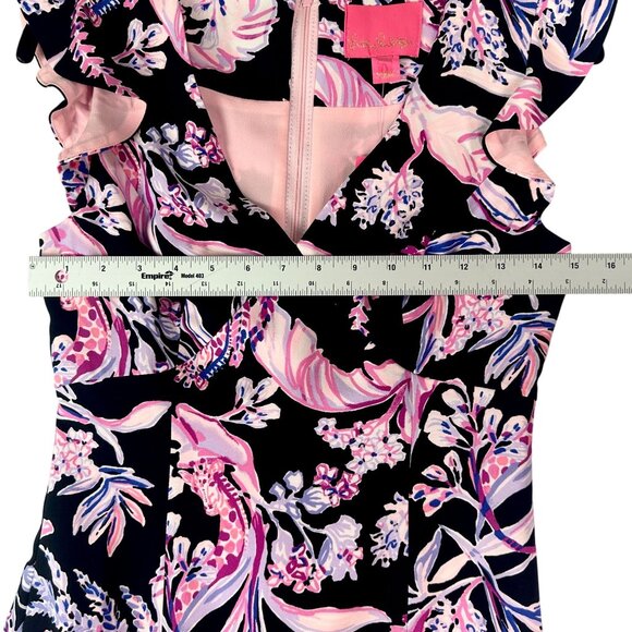 Lilly Pulitzer Mina Stretch Shift Dress Wild Within Print Onyx Size 0 NWT - Picture 9 of 12